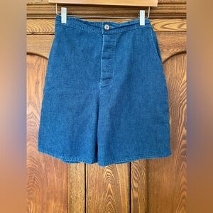 Mishi vintage 90s M blue cotton high waist shorts 6” inseam modern S 4 6